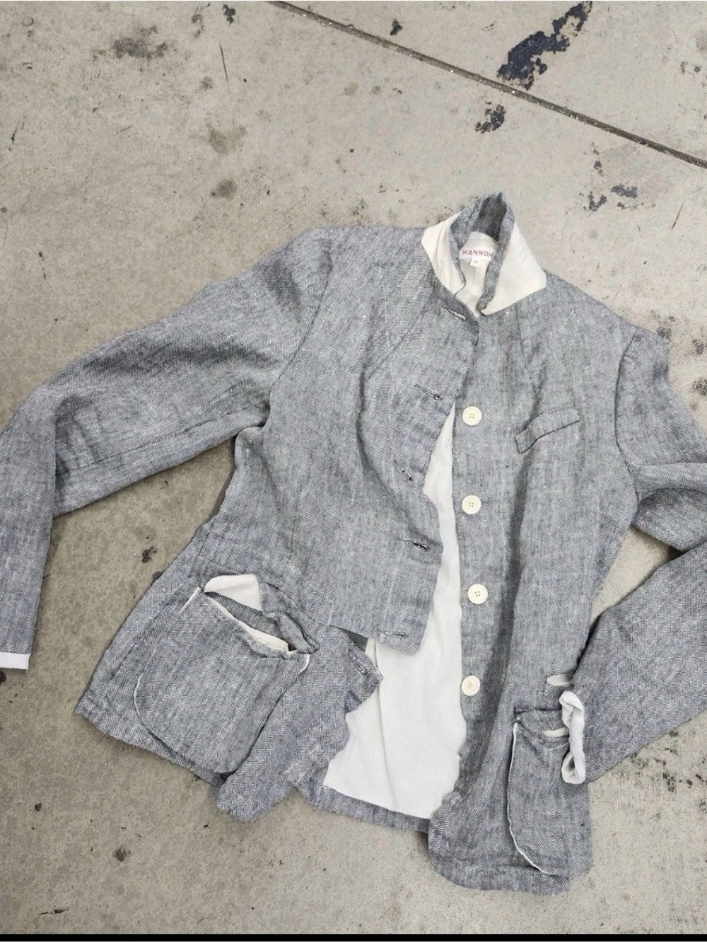 Hannoh Vintage Style Weasley Jacket Linen, Older Tag Go Back To Th 60s Size 38